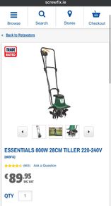 Essentials 800w 28cm Tiller