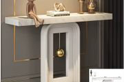 Modern White Console Table  Stylish Entryway Accent