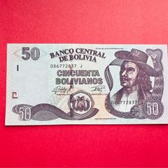 Bolivia  50. Bolivianos. 1986  Pick 245. ( Uncirculated )