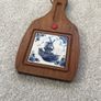 DELFT Blue Holland cheese board with Classic hand painted Tile Insert Windmill Image 3
