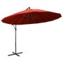 Hanging Parasol Terracotta 3 m Aluminium Pole Image 3