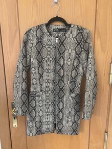 Women's Zara Reptile/ Snake Print Zip Jacket Size S