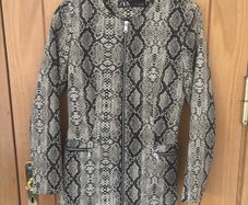 Women's Zara Reptile/ Snake Print Zip Jacket Size S