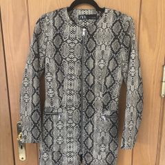 Women's Zara Reptile/ Snake Print Zip Jacket Size S