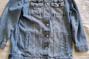 Unisex denim cotton distressed jacket in very good condition see last three photos for exact measurements FREE STANDARD POSTAGE INCLUDED