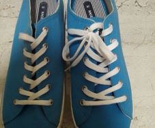 Blue converse shoes