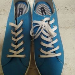 Blue converse shoes