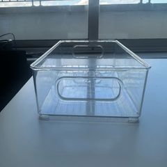Clear Storage Bin with Lid & Handle - Set of 2