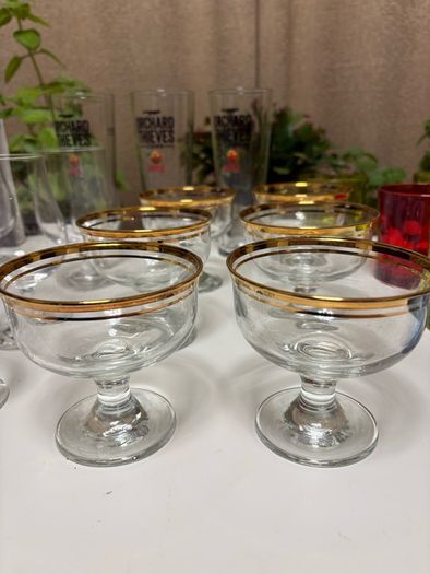 Large set of various glasses