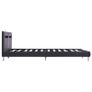 Bed Frame with LED Black Faux Leather 150x200 cm Image 5