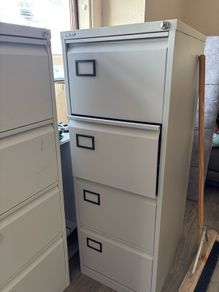 Metal filing cabinets