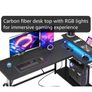 147CM L-Shaped Gaming Desk with RGB Lights & Power Outlets Image 2