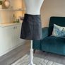Ladies Black Faux Leather Mini Skirt with Sparkling Rhinestone Fringe Trim from River Island Image 7