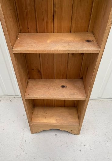 Vintage Pine Heart Motif Book Shelf