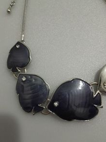 Costume Necklace - Enamelled - Aquatic Theme