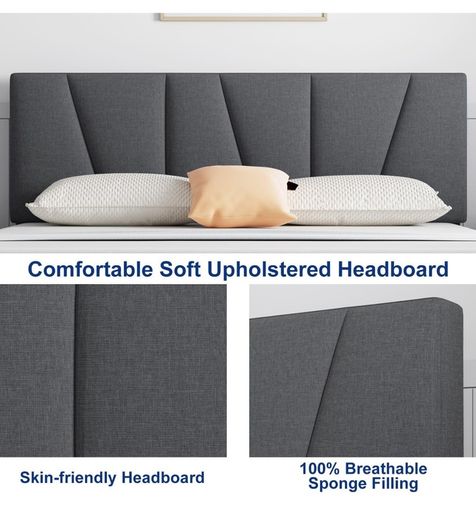 Double Bed Frame Upholstered