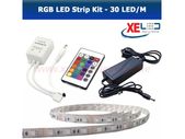 New 2.5M RGB Colour Changing LED Strip Light Kit - 5050 SMD - 30 LED/M - Mood Lighting