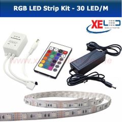 New 2.5M RGB Colour Changing LED Strip Light Kit - 5050 SMD - 30 LED/M - Mood Lighting