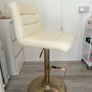 Cream & gold bar stool / Makeup chair Image 2
