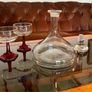 Vintage Full Bodied Red Wine Glass Decanter Original Stopper Image 2