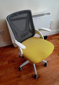 Mesh Office Chair with Yellow Seat