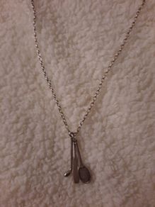 Vintage sterling silver sports themed necklace