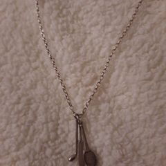 Vintage sterling silver sports themed necklace