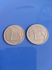 coins (2) Irish half crown