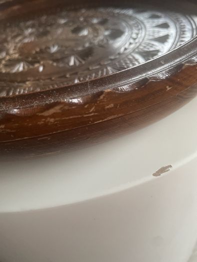 Old Hardwood Carved Tray
