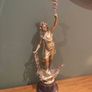 3 Large Vintage Bronze Effect Statues Image 8