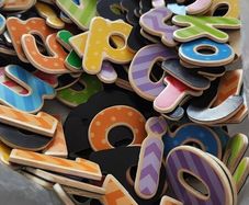 Magnetic letters and numbers