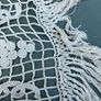 Vintage French Crochet Table Runner with fringe each end Image 6