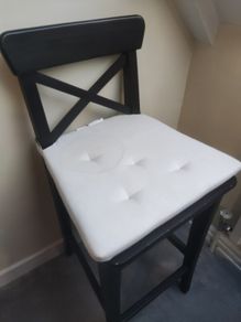 Bar stool with backrest (chair) + chair pad