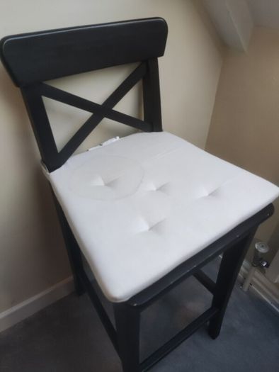 Bar stool with backrest (chair) + chair pad