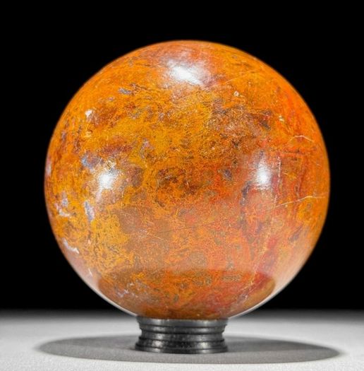 Sphere On Stand - Red Jasper