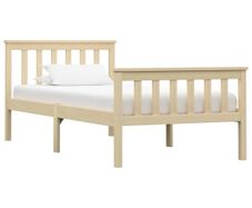 Bed Frame without Mattress Natural Solid Pinewood 100x200 cmBed Frame without Mattress Natural Solid Pinewood 100x200 cm