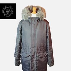 883 Police Milano Men's Parka Coat Size M Fur Hooded Black Warm Winter Coat