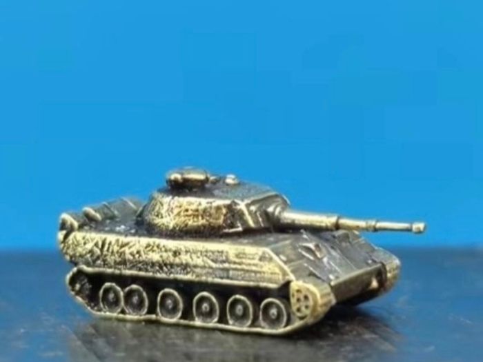 Miniature brass German panther tanks (4) aprox scale 1/350- 1/400 .