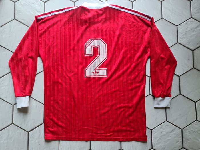 Football jersey vintage adidas red long sleeve XXXL Nr 2 2 - 3XL