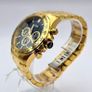Hugo Boss 1513340  Ikon Steel Gold Chronograph Watch with Blue Dial BOXED Image 2