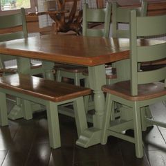 table and chairs and bench