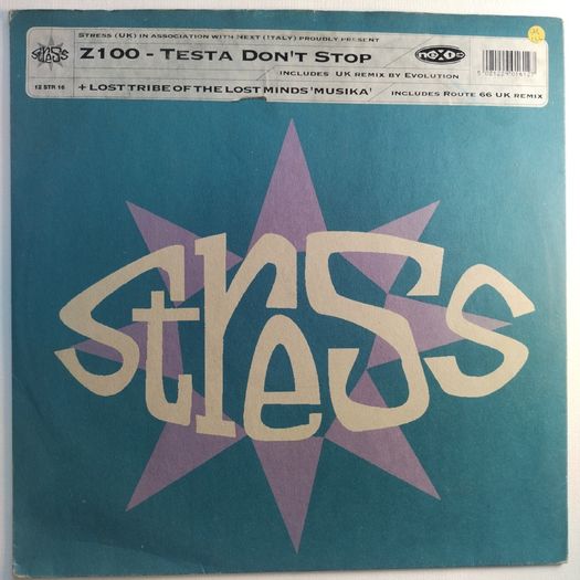 Z100 - Testa Don't Stop - STRESS Records - UK Pressing - Early 90s House Classic!