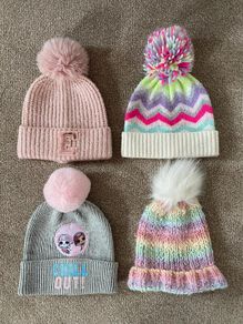 Girls Hats x 4