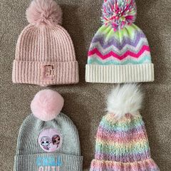 Girls Hats x 4