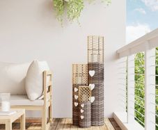 Set of 3 Wicker Candle Holders