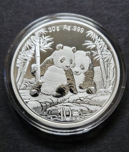 2026 China 10 Yuan 30 Gram Silver Bullion Coin - Panda BU (In Capsule)