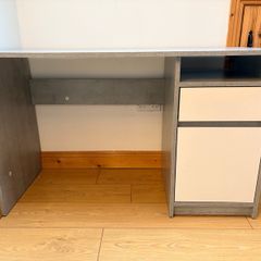 grey office desk