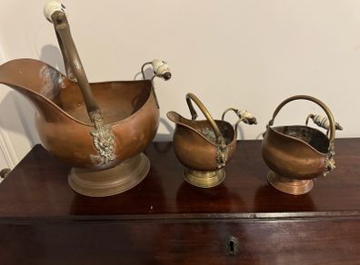 Antique Coal Bucket x 3