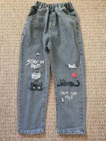 Girls brand new jeans with elastic waist size 10-11y
