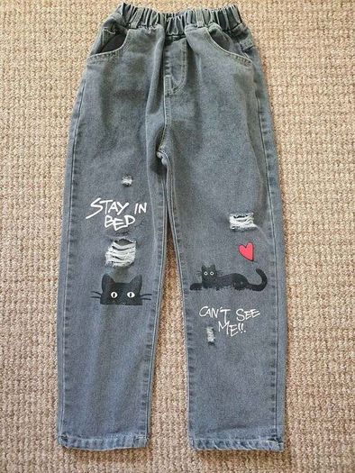 Girls brand new jeans with elastic waist size 10-11y